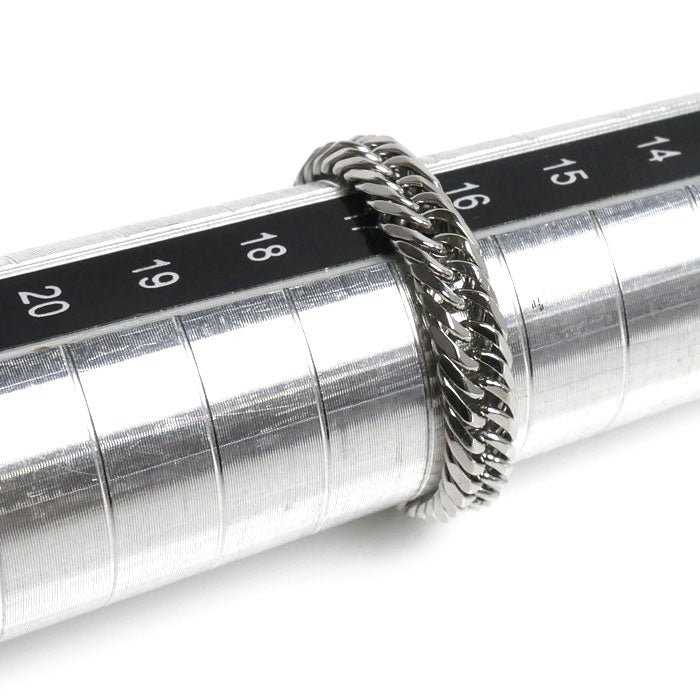 Pt900プラチナ 喜平8面トリプル リング・指輪 17号 3.4g メンズ【中古】