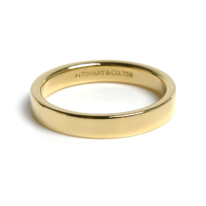 TIFFANY&Co. ティファニー K18YG イエローゴールド フラットバンド リング・指輪 9号 3.3g レディース【中古】