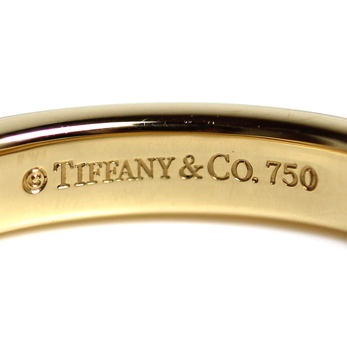 TIFFANY&Co. ティファニー K18YG イエローゴールド フラットバンド リング・指輪 9号 3.3g レディース【中古】