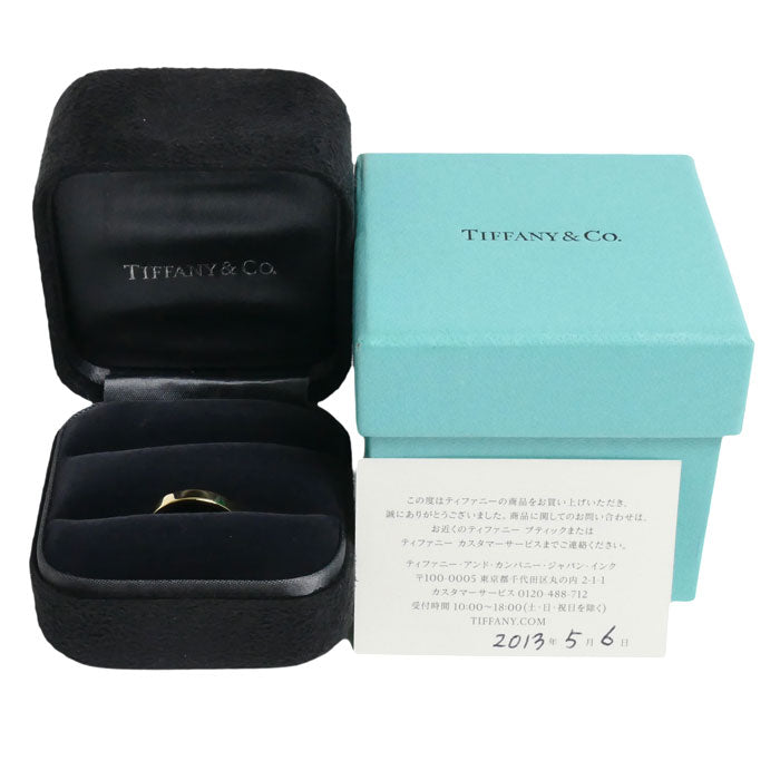 TIFFANY&Co. ティファニー K18YG イエローゴールド フラットバンド リング・指輪 9号 3.3g レディース【中古】