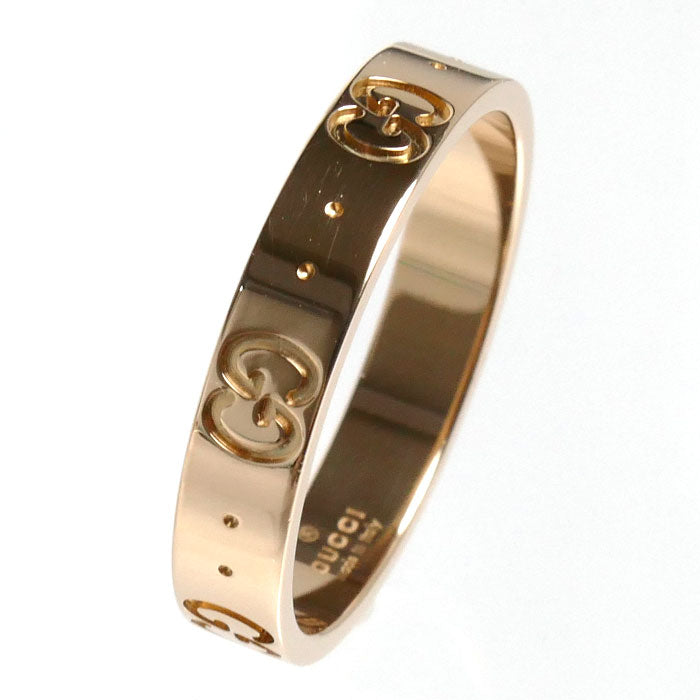 GUCCI グッチ K18PG ピンクゴールド ICON リング・指輪 152045 J8500 5702 17号 4.2g ユニセックス【中古】