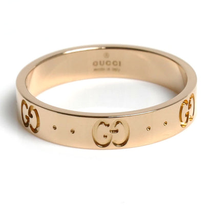 GUCCI グッチ K18PG ピンクゴールド ICON リング・指輪 152045 J8500 5702 17号 4.2g ユニセックス【中古】