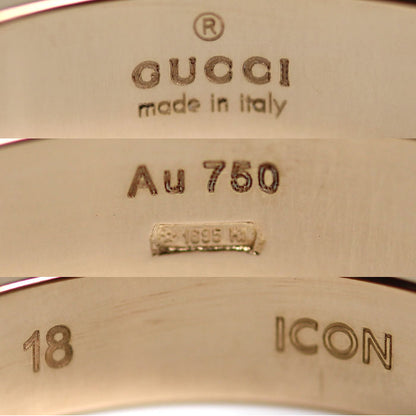 GUCCI グッチ K18PG ピンクゴールド ICON リング・指輪 152045 J8500 5702 17号 4.2g ユニセックス【中古】