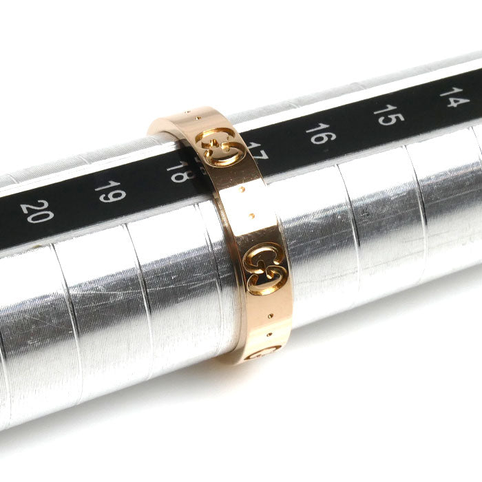 GUCCI グッチ K18PG ピンクゴールド ICON リング・指輪 152045 J8500 5702 17号 4.2g ユニセックス【中古】