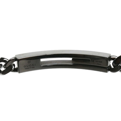 GUCCI グッチ シルバー925 カットアウトG ブラックコーティング ブレスレット 
18 27.9g メンズ【中古】