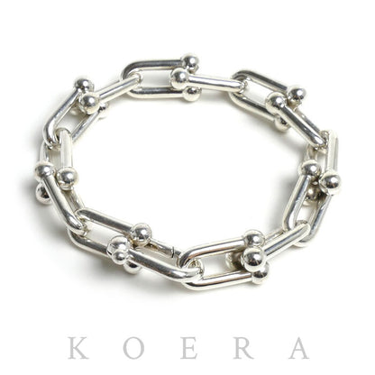 TIFFANY&Co. ティファニー シルバー925 ハードウェア ラージリンク ミディアム ブレスレット 60153091 63.3g ユニセックス【中古】