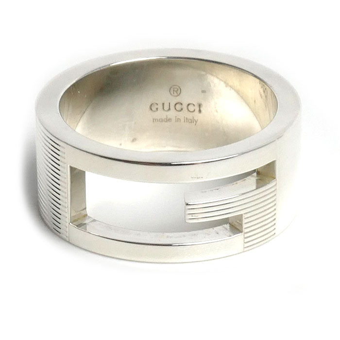 GUCCI グッチ シルバー925 ブランデッドG リング・指輪 032660 09840 8106 9号 7.4g レディース【中古】