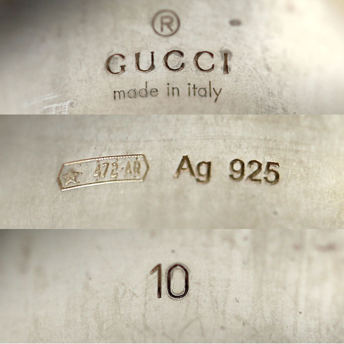 GUCCI グッチ シルバー925 ブランデッドG リング・指輪 032660 09840 8106 9号 7.4g レディース【中古】