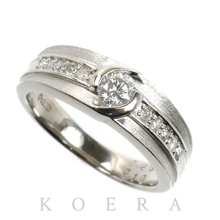 Pt900プラチナ リング・指輪 ダイヤモンド0.20ct/0.10ct 10号 6.0g【中古】【美品】