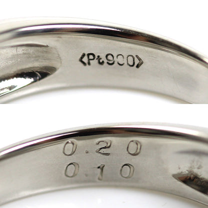 Pt900プラチナ リング・指輪 ダイヤモンド0.20ct/0.10ct 10号 6.0g【中古】【美品】
