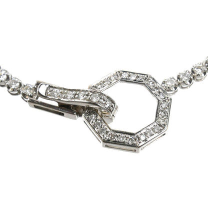 K18WG ホワイトゴールド テニス ブレスレット ダイヤモンド1.00ct 5.1g レディース【中古】【美品】