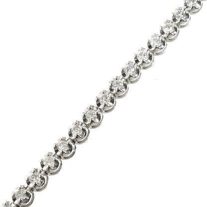 K18WG ホワイトゴールド テニス ブレスレット ダイヤモンド1.00ct 5.1g レディース【中古】【美品】