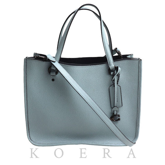 COACH コーチ タイラー キャリーオール 28 2Wayショルダーバッグ アクア C3460 レディース【中古】