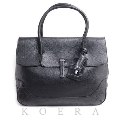 PELLE MORBIDA ペッレモルビダ メイデンヴォヤージュ フラップ トートバッグ ブラック PMO-SOMB055AELE フラップビジネス メンズ【中古】【極美品】