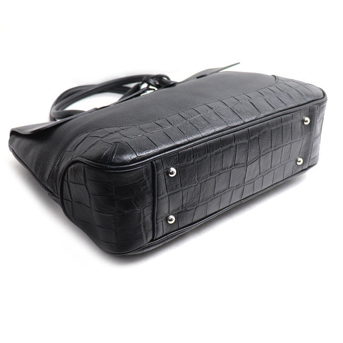 PELLE MORBIDA ペッレモルビダ メイデンヴォヤージュ フラップ トートバッグ ブラック PMO-SOMB055AELE フラップビジネス メンズ【中古】【極美品】