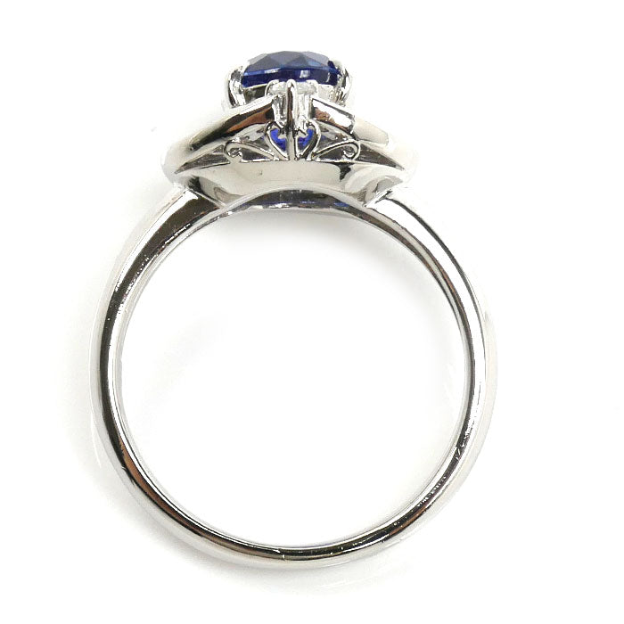 Pt900プラチナ リング・指輪 サファイア1.94ct ダイヤモンド0.45ct 11号 5.9g レディース【中古】
