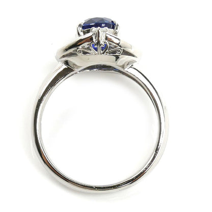 Pt900プラチナ リング・指輪 サファイア1.94ct ダイヤモンド0.45ct 11号 5.9g レディース【中古】