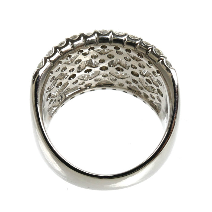 Pt900プラチナ リング・指輪 ダイヤモンド2.00ct 13号 14.2g 幅広 レディース【中古】【美品】
