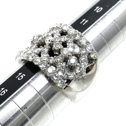 Pt900プラチナ リング・指輪 ダイヤモンド2.00ct 13号 14.2g 幅広 レディース【中古】【美品】