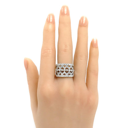 Pt900プラチナ リング・指輪 ダイヤモンド2.00ct 13号 14.2g 幅広 レディース【中古】【美品】
