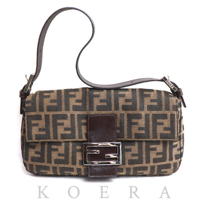 FENDI フェンディ ズッカ バゲット ショルダーバッグ ブラウン 26424 レディース【中古】