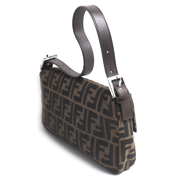 FENDI フェンディ ズッカ バゲット ショルダーバッグ ブラウン 26424 レディース【中古】