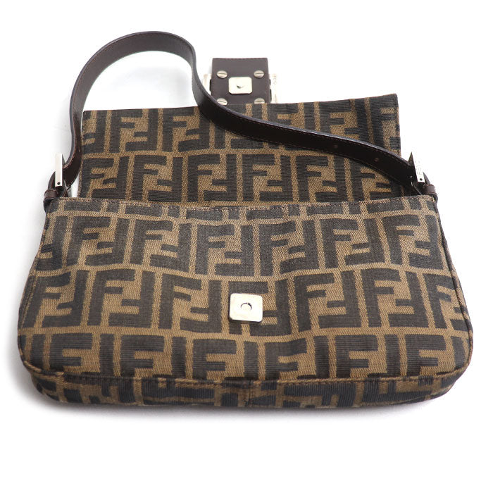 FENDI フェンディ ズッカ バゲット ショルダーバッグ ブラウン 26424 レディース【中古】