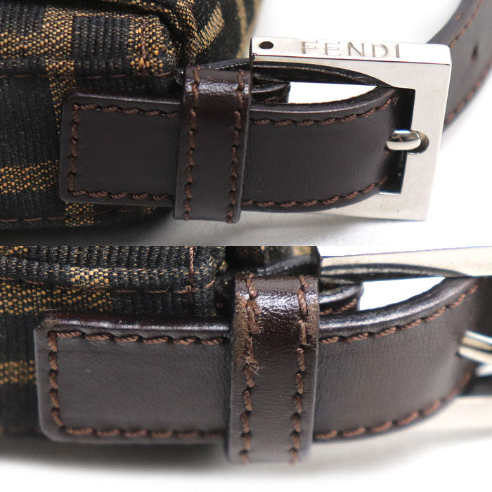 FENDI フェンディ ズッカ バゲット ショルダーバッグ ブラウン 26424 レディース【中古】