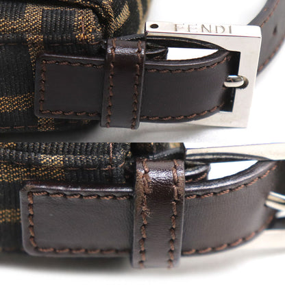 FENDI フェンディ ズッカ バゲット ショルダーバッグ ブラウン 26424 レディース【中古】