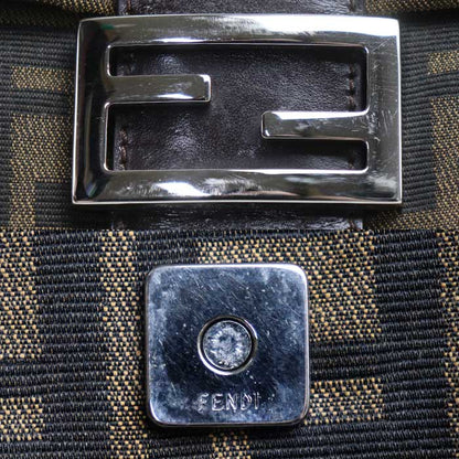 FENDI フェンディ ズッカ バゲット ショルダーバッグ ブラウン 26424 レディース【中古】