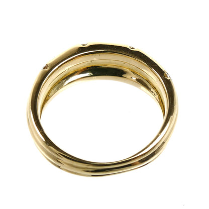 K18YG イエローゴールド リング・指輪 ダイヤモンド0.18ct 7号 5.2g レディース【中古】【美品】
