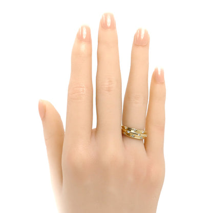 K18YG イエローゴールド リング・指輪 ダイヤモンド0.18ct 7号 5.2g レディース【中古】【美品】
