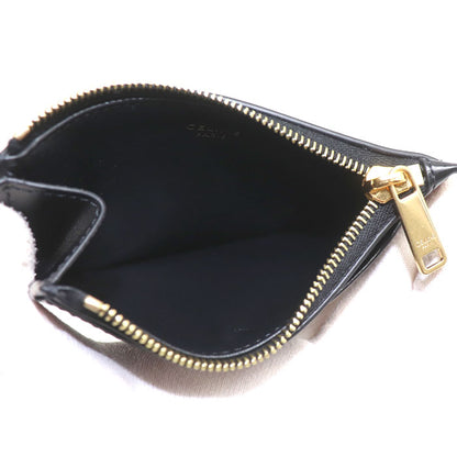 CELINE セリーヌ キュイル トリオンフ フラグメントケース カードケース ブラック 10K583EMH.38NO レディース【中古】【美品】