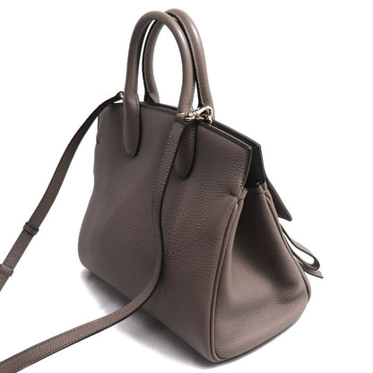 Salvatore Ferragamo サルヴァトーレフェラガモ スタジオ スモール 2Wayショルダーバッグ グレージュ FZ-21 H159 レディース【中古】