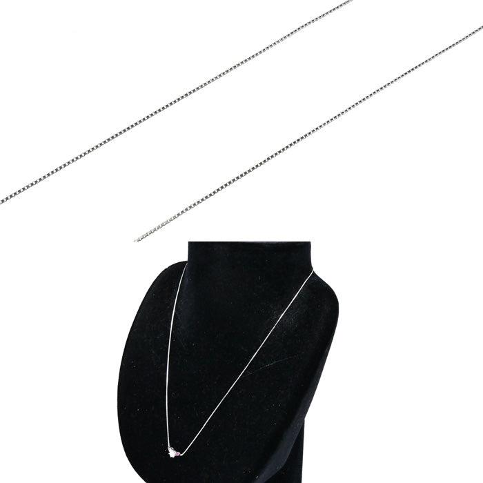 Pt900プラチナ Pt850プラチナ ネックレス ダイヤモンド0.29ct ルビー 2.3g 40cm レディース【中古】