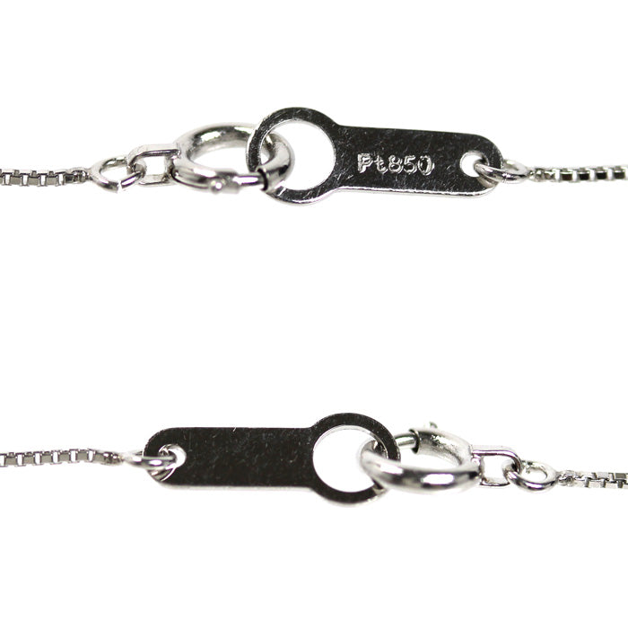 Pt900プラチナ Pt850プラチナ ネックレス ダイヤモンド0.29ct ルビー 2.3g 40cm レディース【中古】