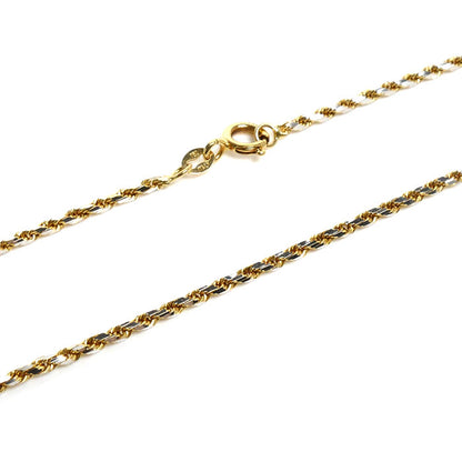 K18YG イエローゴールド ネックレス スクリュー 7.8g 44cm コンビカラー ユニセックス【中古】