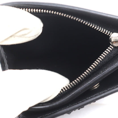CELINE セリーヌ トリオンフ コンパクトウォレット 二つ折り財布 ブラック 10E493FQC.38SI エンボス ユニセックス【中古】