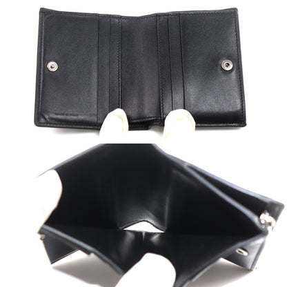CELINE セリーヌ トリオンフ コンパクトウォレット 二つ折り財布 ブラック 10E493FQC.38SI エンボス ユニセックス【中古】