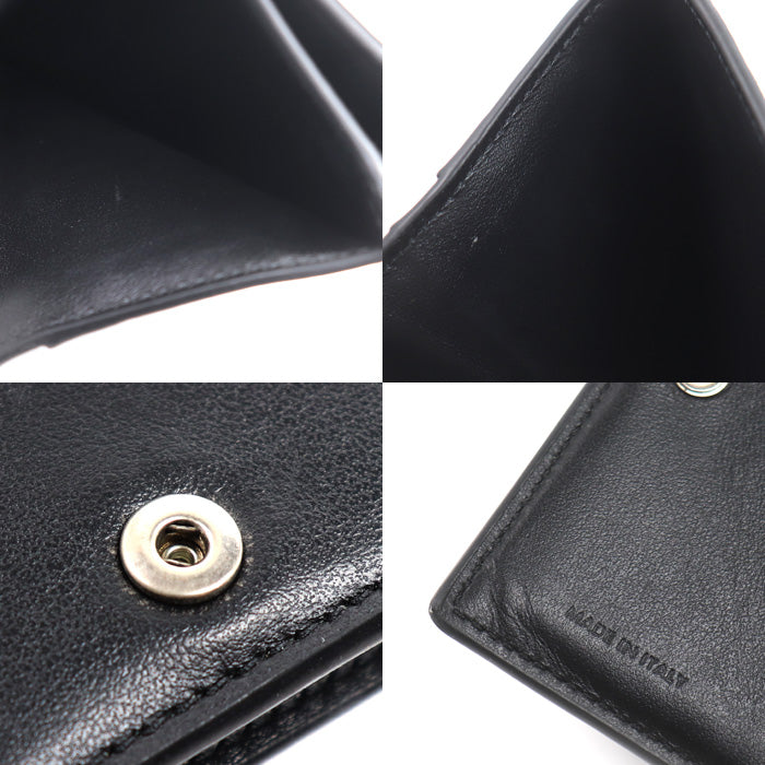 CELINE セリーヌ トリオンフ コンパクトウォレット 二つ折り財布 ブラック 10E493FQC.38SI エンボス ユニセックス【中古】