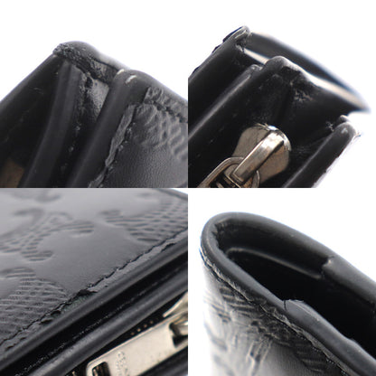 CELINE セリーヌ トリオンフ コンパクトウォレット 二つ折り財布 ブラック 10E493FQC.38SI エンボス ユニセックス【中古】