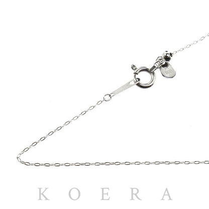 Pt900プラチナ ネックレス 小豆 0.8g ～45cm フリーチェーン レディース【中古】