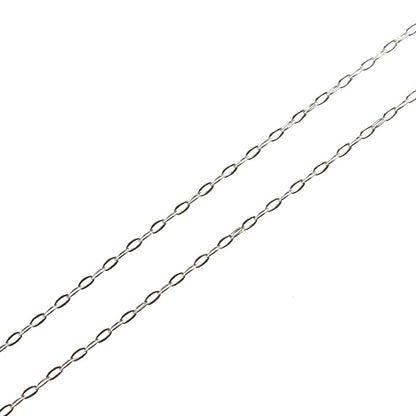 Pt900プラチナ ネックレス 小豆 0.8g ～45cm フリーチェーン レディース【中古】