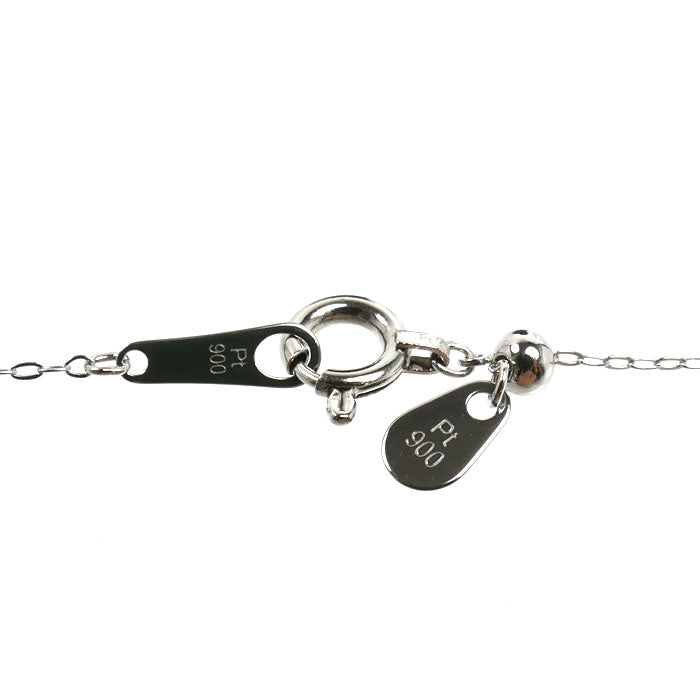 Pt900プラチナ ネックレス 小豆 0.8g ～45cm フリーチェーン レディース【中古】