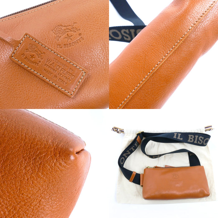 IL BISONTE イルビゾンテ ショルダーバッグ ブラウン 5492300111 クロスボディ ユニセックス【中古】【美品】
