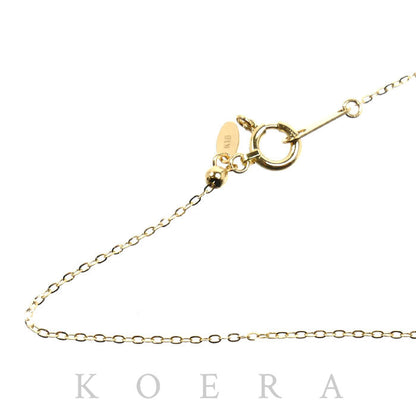 K18YG イエローゴールド ネックレス 小豆 0.7g ～45cm フリーチェーン ユニセックス【中古】