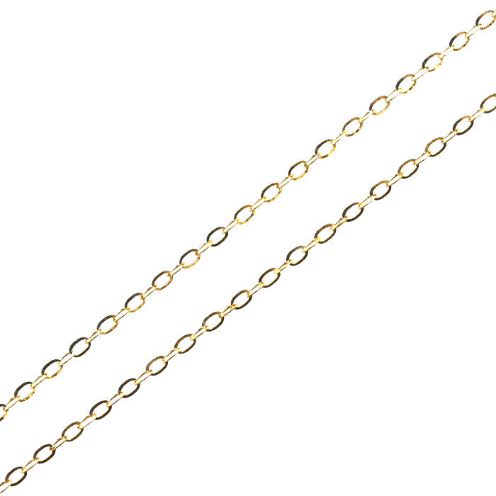 K18YG イエローゴールド ネックレス 小豆 0.7g ～45cm フリーチェーン ユニセックス【中古】