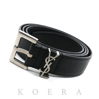 SAINT LAURENT サンローラン カサンドラ ベルト ブラック 634440BRM0E1000 メンズ【中古】