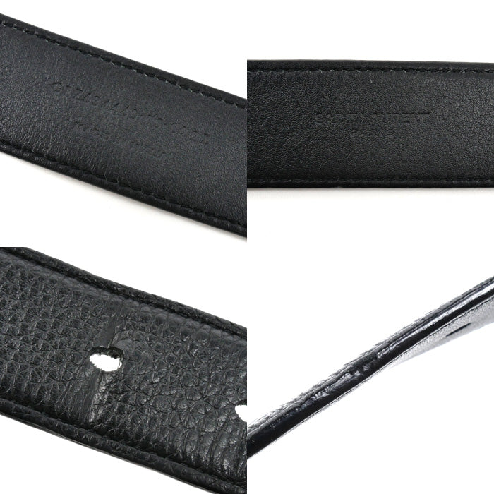 SAINT LAURENT サンローラン カサンドラ ベルト ブラック 634440BRM0E1000 メンズ【中古】