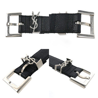 SAINT LAURENT サンローラン カサンドラ ベルト ブラック 634440BRM0E1000 メンズ【中古】